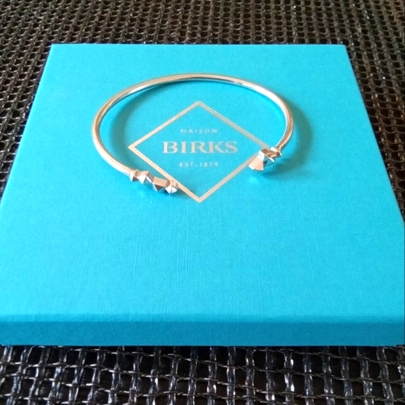 Birks Sterling Silver Cluster Stud Bracelet S/M - Picture 1 of 6